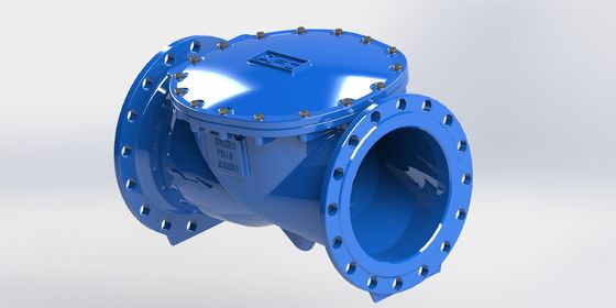 EN12266 Δοκιμαστική πρότυπη βαλβίδα ελέγχου flex swing με τύπο σύνδεσης φλάντζας και υλικό σφραγίδας EPDM για τον έλεγχο βιομηχανικών υγρών