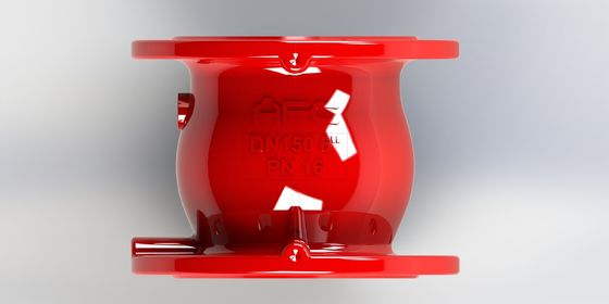 Δυνατή βαλβίδα ελέγχου μη σπασμού από εύκαμπτο σίδηρο με γρήγορη σύνδεση κλεισίματος και φλάντζας για αποτελεσματικό έλεγχο ροής