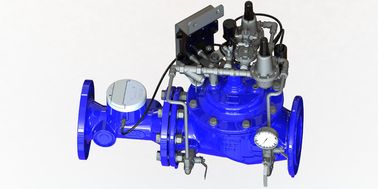 Πιλοτικό υλικό SS304 Μπλε RAL 5005 NSF61 Βαλβίδα ελέγχου νερού από ευέλικτο σίδηρο για τη διατήρηση και διαχείριση νερού