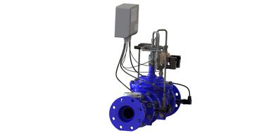 Πιλοτικό υλικό SS304 Μπλε RAL 5005 NSF61 Βαλβίδα ελέγχου νερού από ευέλικτο σίδηρο για τη διατήρηση και διαχείριση νερού