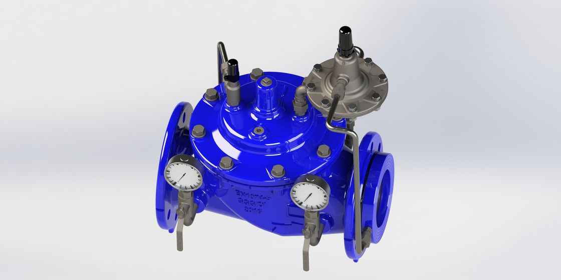 Εγχειρίδιο βαλβίδας ελέγχου ροής με σφραγίδα EPDM και σωλήνα ελέγχου ευέλικτου σιδήρου για εύρος θερμοκρασίας 0-80 °F και πρότυπο EN1074-5